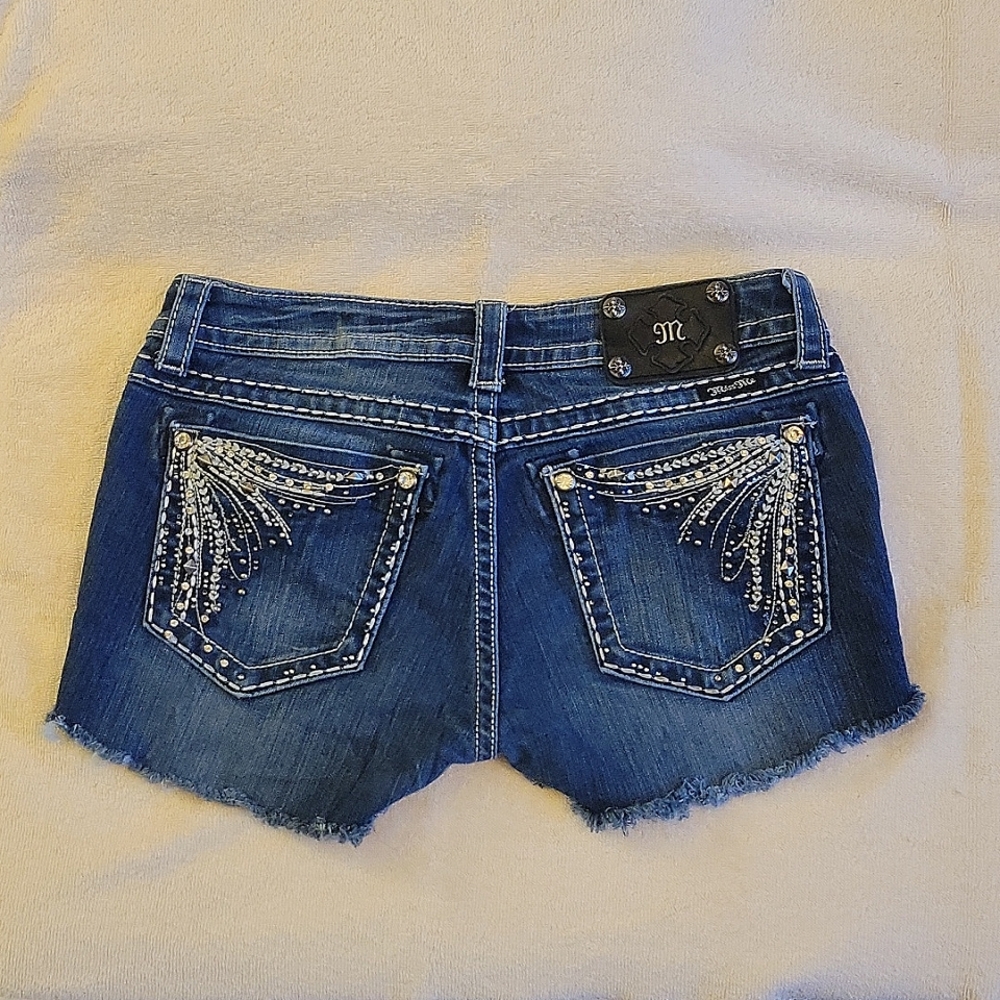 Miss Me Buckle Cut Off Denim Shorts